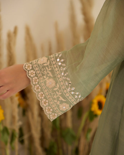 Sage Mogra – Dori Embroidered A-Line Suit Set